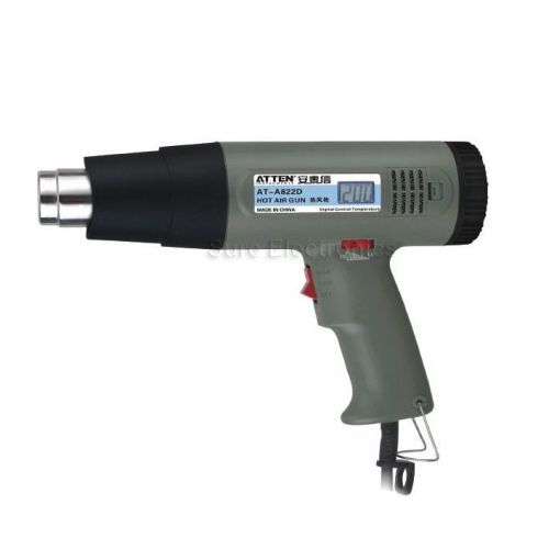 ATTEN A822D LCD Display Digital Heat Hot Air Gun 1600W /2000W 100C-650C 220V ESD