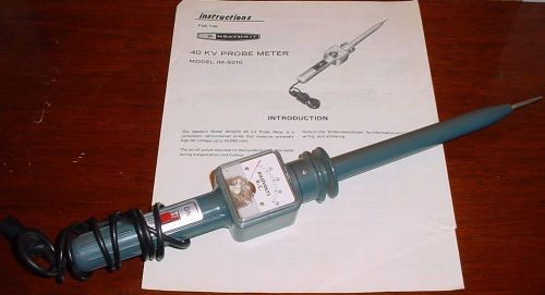 Heathkit model im-5210  high voltage 40 kv probe meter with instructions *works* for sale