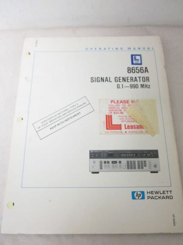 HEWLETT PACKARD 8656A SIGNAL GENERATOR 0.1-990 MHZ OPERATING MANUAL