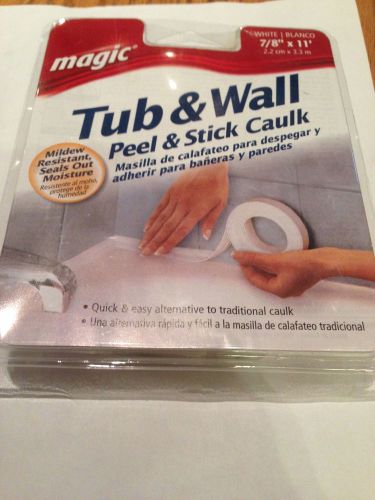 MAGIC TUB &amp; WALL PEEL &amp; STICK CAULK-WHITE 7/8 X 11&#039;