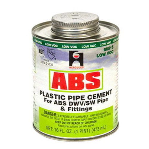 Oatey SCS 60515 Hercules Black Medium Body Fast Set Cement, 16 oz Can