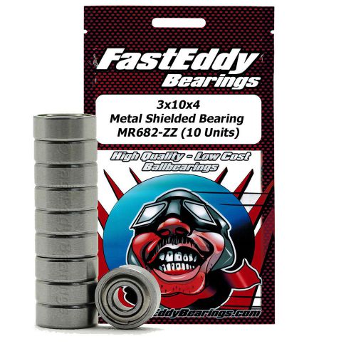 3x10x4 Metal Shielded Bearing MR682-ZZ (10 Units)