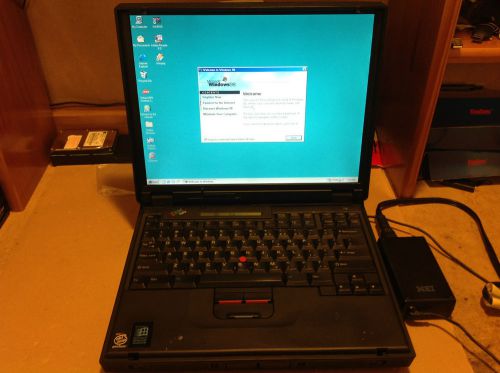 Ibm thinkpad 770 win98se/ms-dos fully restored, cd-rom and ac adapter for sale