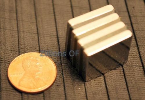 4 neodymium magnets 3/4x3/4x1/8 rare earth block n48 for sale