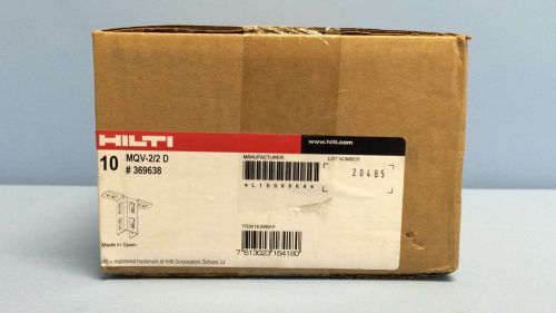 Hilti 10 steel strut connector mqv-2/2 d #369638 for sale