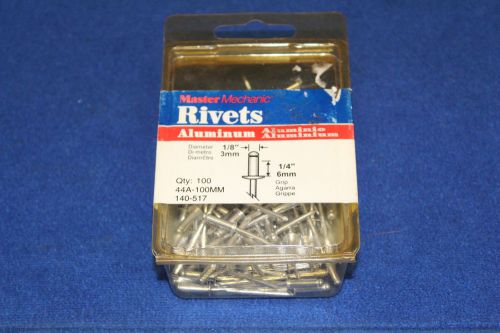 MASTER MECHANIC - 44A-100MM - RIVETS - 1/8&#034; DIA X 1/4&#034; GRIP  (100 PER PKG)