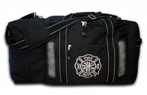 Firefighter turnout gear step in bunker fire bag black first responder mesh vent for sale