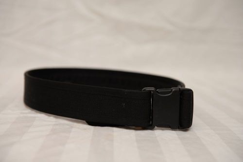 BLACK SECURITY OFFICER BELT sz 28-32&#034;