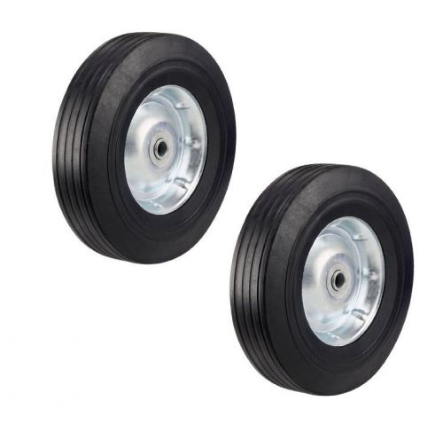 Set of 2 replacement 10&#034; heavy steel core hand truck tires 550# cap for sale