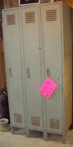 Lyon metal school lockers gym storage employee man cave industrial age cabinet for sale