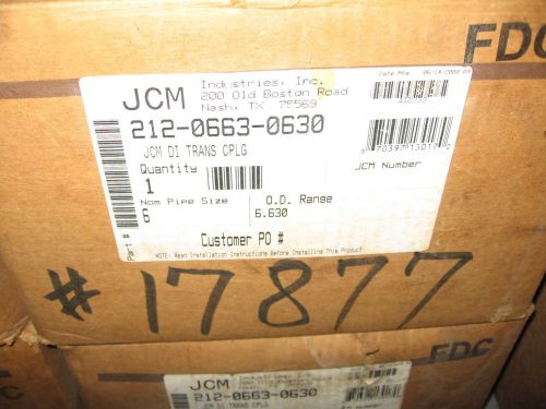 JCM Industries DI Trans Ductile 6&#034; Iron Coupling 212-0663/Gasket/304 Steel Bolts