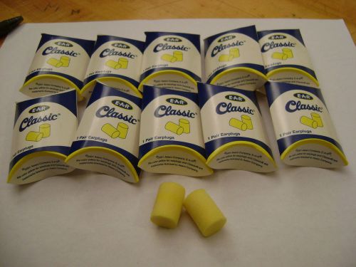 Classic Earplugs 10 pair lot