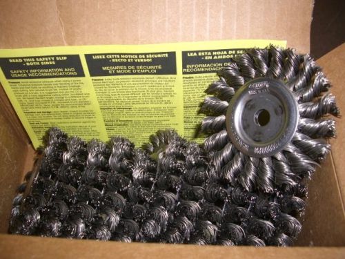 6 pcs OSBORN 3&#034; Knotted Wire Brush Wheels .020 x 3/8&#034; Hole EDP 26928