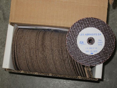 50 new ea abrasives 3&#034; x .060&#034; x 1/4&#034; a60sbxx zip-cut sanding discs wheels 42513 for sale