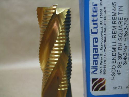 NEW NIAGARA 3/4&#034; COBALT ROUGHING ENDMILL MILLING CUTTING CNC ROUGHER TOOL BIT