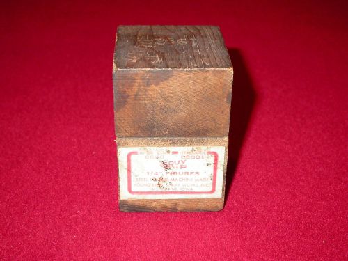 Vintage YOUNG BROS GRUV GRIP 1/4&#034; -&#034;Machine Made&#034; Numbers #06091