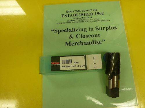 PIPE TAP 1-11-1/2 NPT HIGH SPEED STEEL BLACK OXIDE SPIRAL FLUTE VEGA NEW $36.00