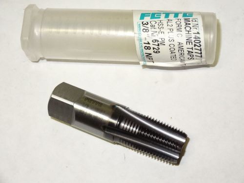 Lmt-fette 3/8&#034;-18 npt 5 straight flutes c-chamfer hss-e taper pipe tap al2-plus for sale