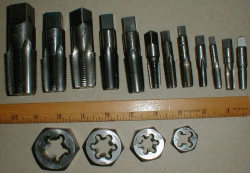 Lot NPT Pipe Taps Machinist Plumbing Pipefitting Tools