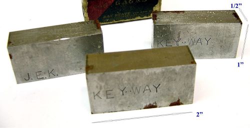 3 KEYWAY PRECISION GAUGE BLOCKS 2&#039; x 1&#034; x 1/2&#034;