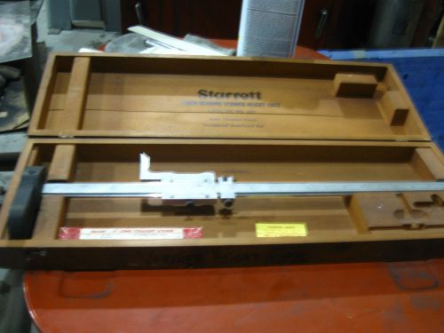 STARRETT  FLUSH READING VERNIER HEIGHT GAGE Cat # 255 (20&#034;) in wooden case