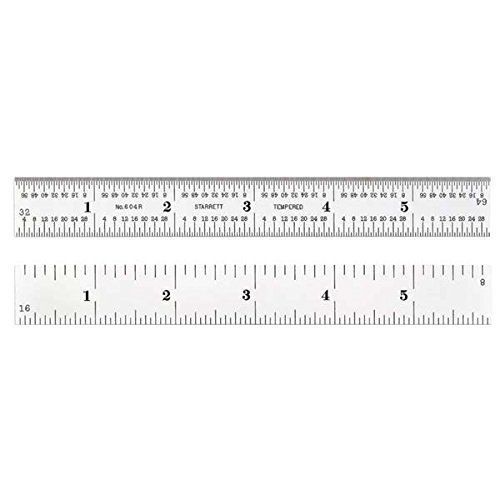 Starrett NEW C604R-6 Spring-Tempered Steel Rule Scale