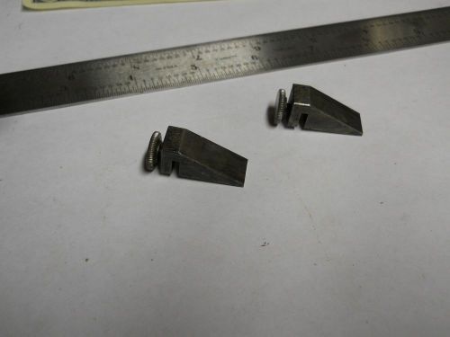 Starrett  #298 Key Seat Clamps w/ new 12&#034; #604R Steel  Rule.