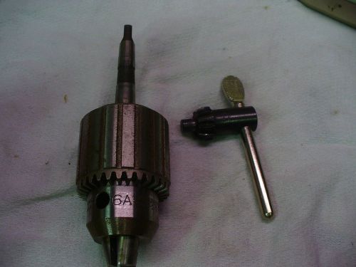 ORIGINAL TAPER JACOBS 6A LATHE TAILSTOCK DRILL CHUCK CAP 0 - 1/2&#034; &amp; KEY