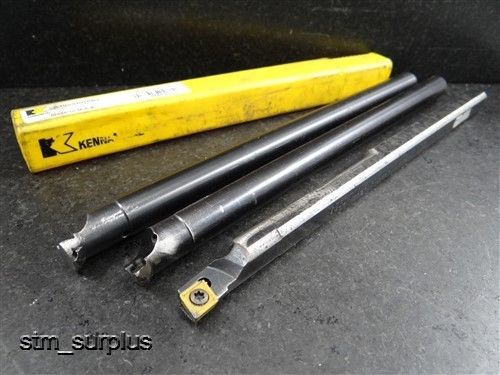 Lot of 3 kennametal &amp; seco boring bars 5/8&#034; shank coolant for sale