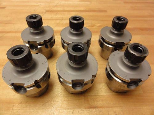 (6) Command HSK63A COLLET CHUCKS H4C3A-0016-ZX XT16 COLLETS CNC HAAS VMC HMC