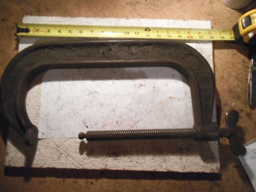 C-CLAMP 13&#034; DEEP THROAT HEAVY DUTY- USED (CLAMP HEAD MISSING)