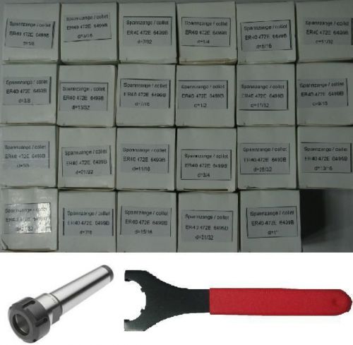 MT3 ER40 Chuck+23 PCs ER40 Collets+Spanner - new