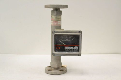 BROOKS 3609EB2A2M1A 3604&amp;09 195-1950 KG/HR WATER 1 IN FLOWMETER B305179