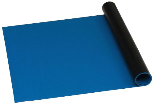 DESCO VINYL MAT ROLL 2-LAYER BLUE ANTI-STATIC ESD CONTROL 0.060&#034; x 18&#034; x 50&#039;