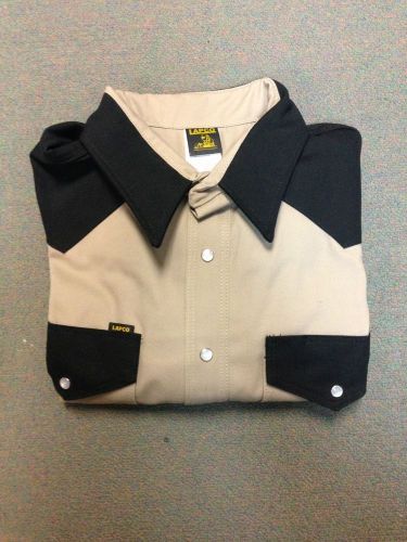 Lapco welding shirt (khaki blk) med-large-xl for sale