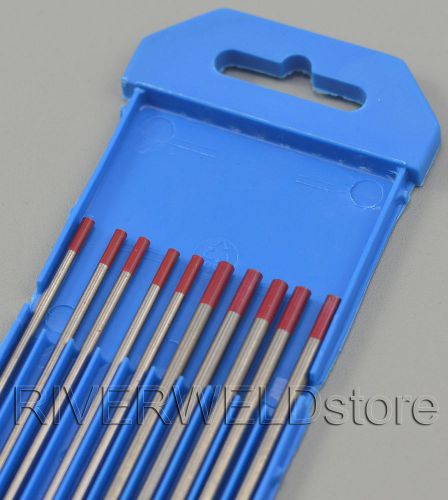 2% thoriated wt20 red tig tungsten electrode 6&#034; assorted size 3/32&#034; &amp; 1/8&#034;,10pk for sale