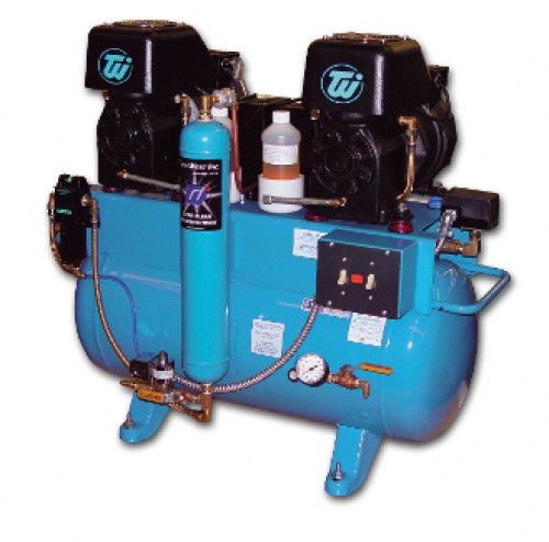 Tech West ACL6T2 Dental 3HP Triple Head Ultra Clean Lubricated Air Compressor