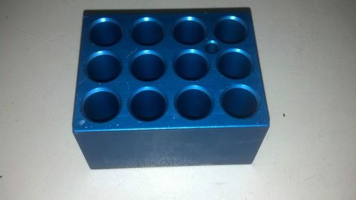 Aluminum heating block for test tubes. 12 hole ~17.7mm  #3050