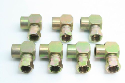 7 steel hydraulic 90 degree elbow fittings 1/2&#034; fnpt x 5/8&#034; jic female swivel for sale