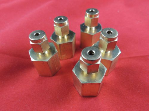 Lot 5 NEW Swagelok 1/8&#034; Tube 3/8&#034; FNPT Brass Connectors W/Ferrule Sets &amp; Nuts