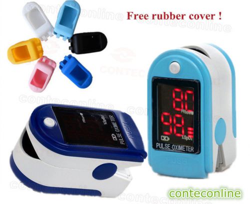 Fingertip Pulse Oximeter Spo2 onitor, blood oxygen, lED, case lanyard cover*2