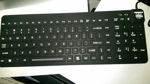 Light up Man &amp; Machine Really cool Wired Keyboard 3 setting backlight Slim USB