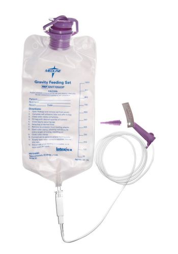 Medline Gravity Feeding Set REF # ENT70503P 1000ML &#034;LATEX FREE&#034; &amp; FREE GIFT