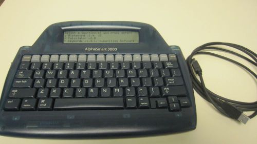 AlphaSmart 3000 Laptop Word Processor PC Computer &amp; USB Cable