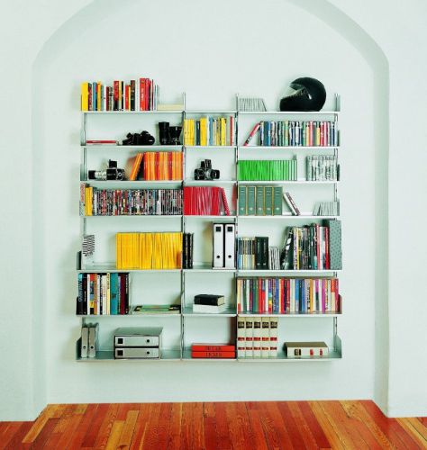 KRIPTONITE K1 LIBRERIA IN ALLUMINIO, BIANCO, NERO     bookcase