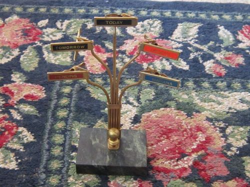 Great vintage office memo holder organizor retro sorter humor labeled tree clip