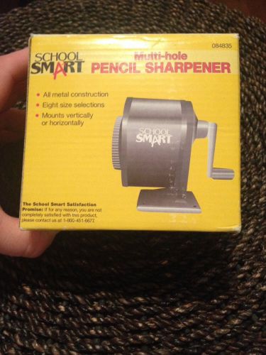 SCHOOL SMART MULTI-HOLE PENCIL SHARPENER MOUNT HORIZONTALLY OR VERTICALLY 084035