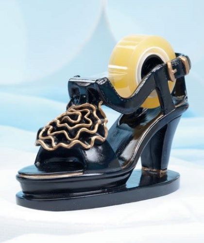 BLACK SHOE TAPE DISPENSER High Heel Holder Office Desk Decor Gift Girl Friend