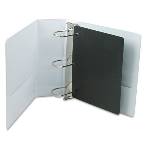 XtraValue ClearVue Slant-D Ring Binder, 4&#034;, White