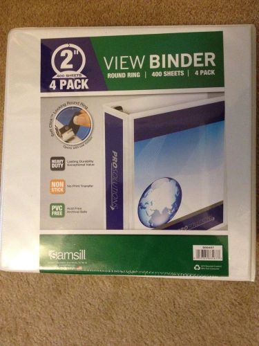 Samsill 2&#034; round ring binder; 4 pack